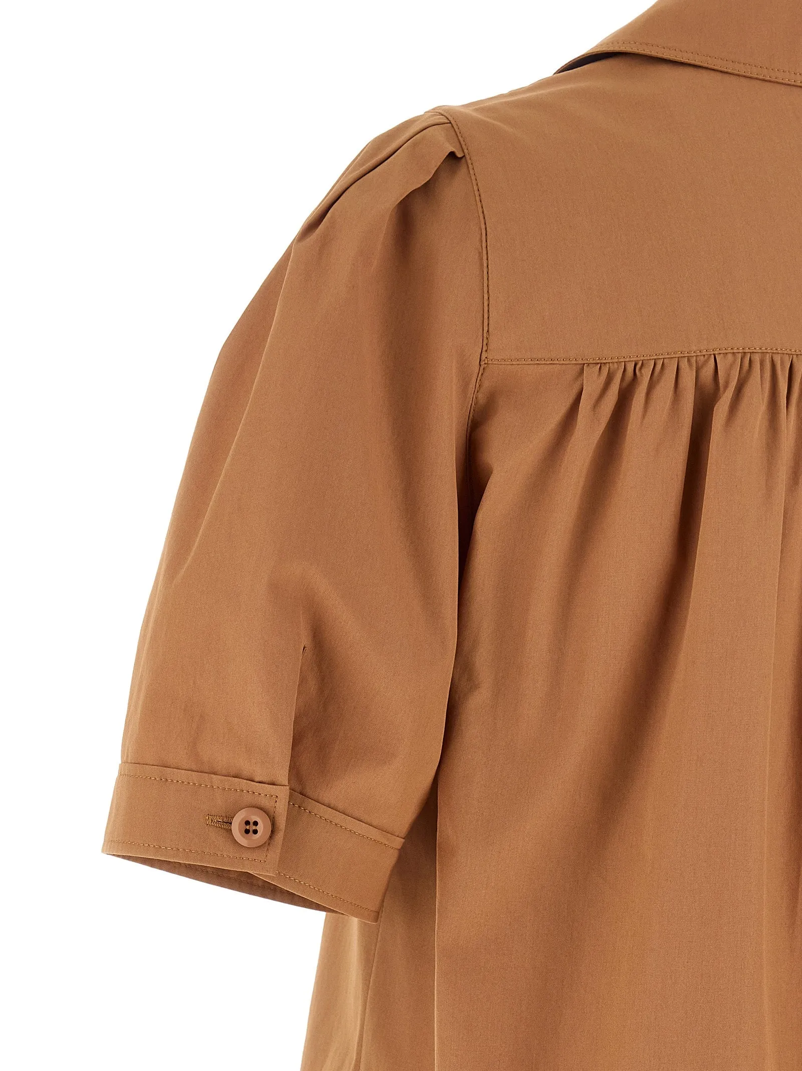 Logo Embroidery Shirt Shirt And Blouse Brown sold by Wanan Luxury product image thumbnail 4