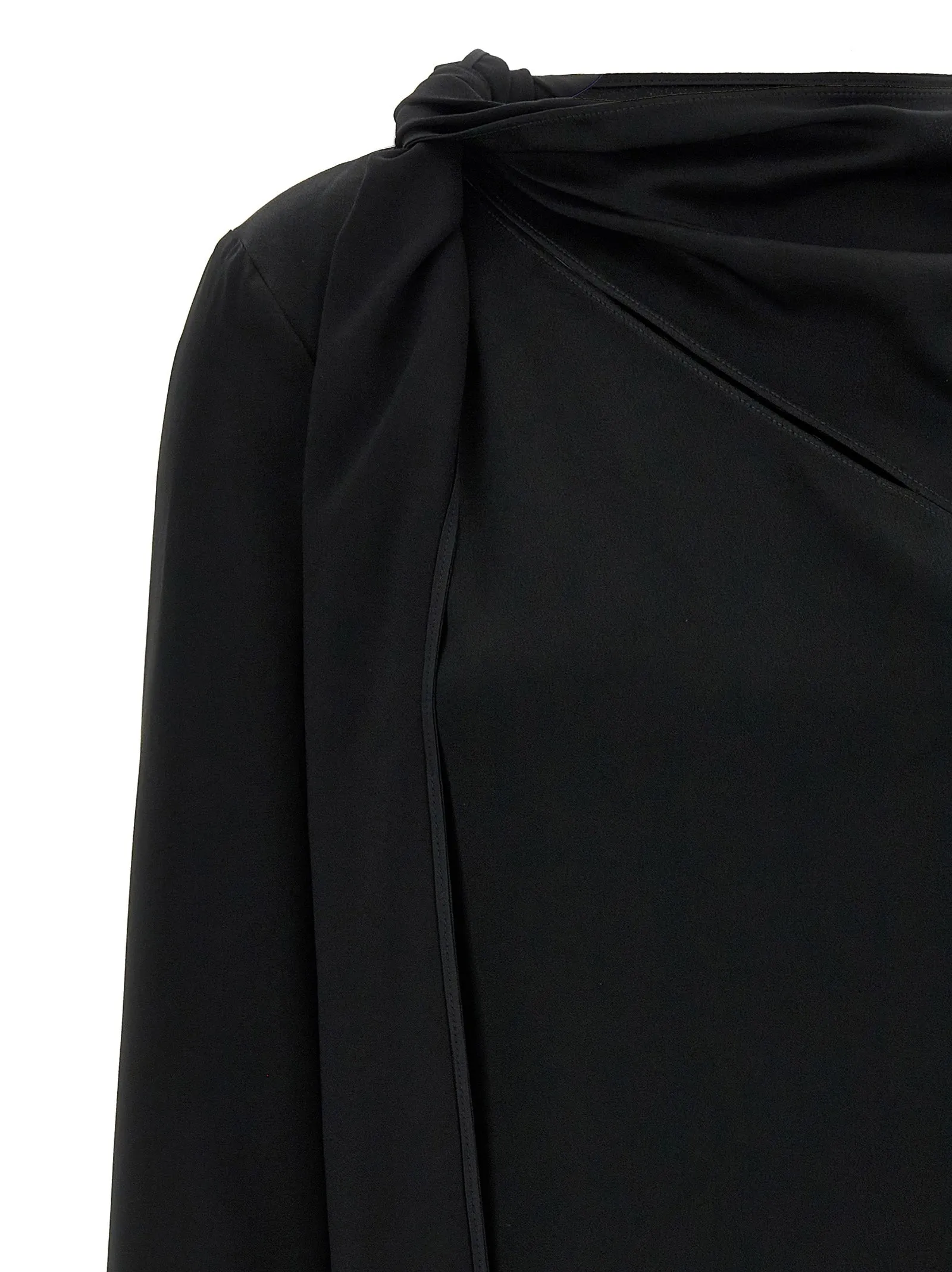 Viscose Blouse Shirt And Blouse Black sold by Wanan Luxury product image thumbnail 3