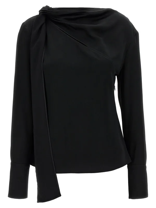 Viscose Blouse Shirt And Blouse Black made by Givenchy