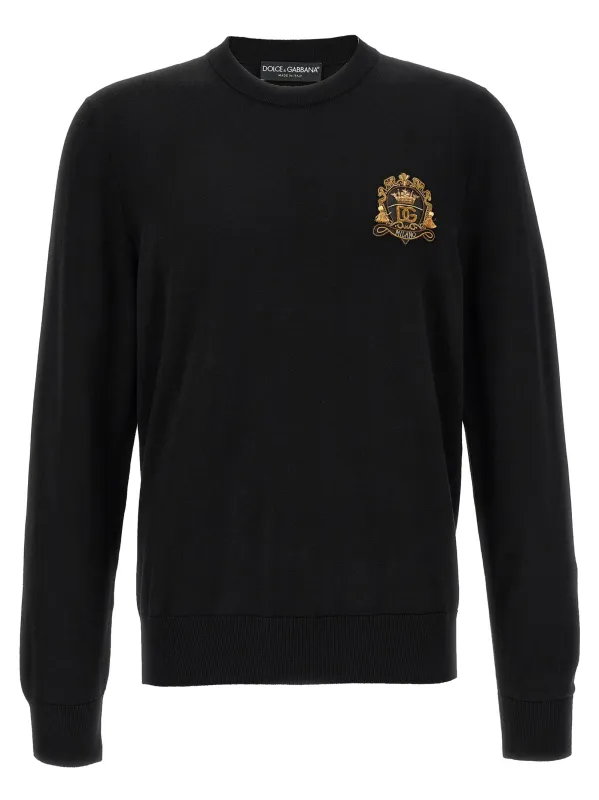 Coat Of Arms Sweater Sweaters And Cardigans Black made by Dolce & Gabanna