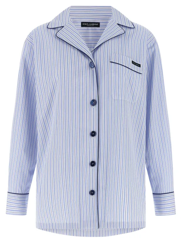 Vanity Shirt And Blouse Light Blue made by Dolce & Gabanna