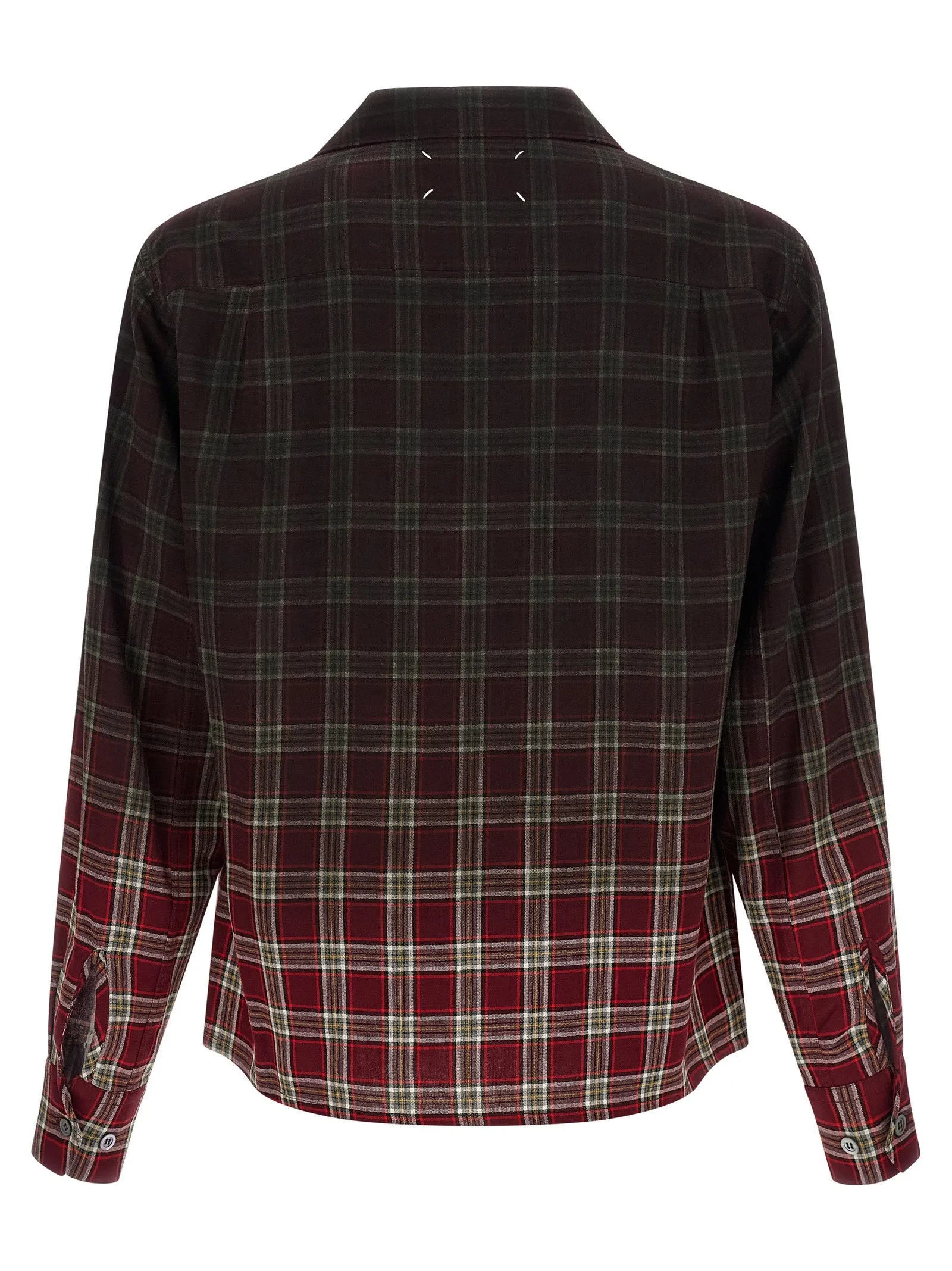 Check Shirt With Gradient Effect Shirt And Blouse Red sold by Wanan Luxury product image thumbnail 2
