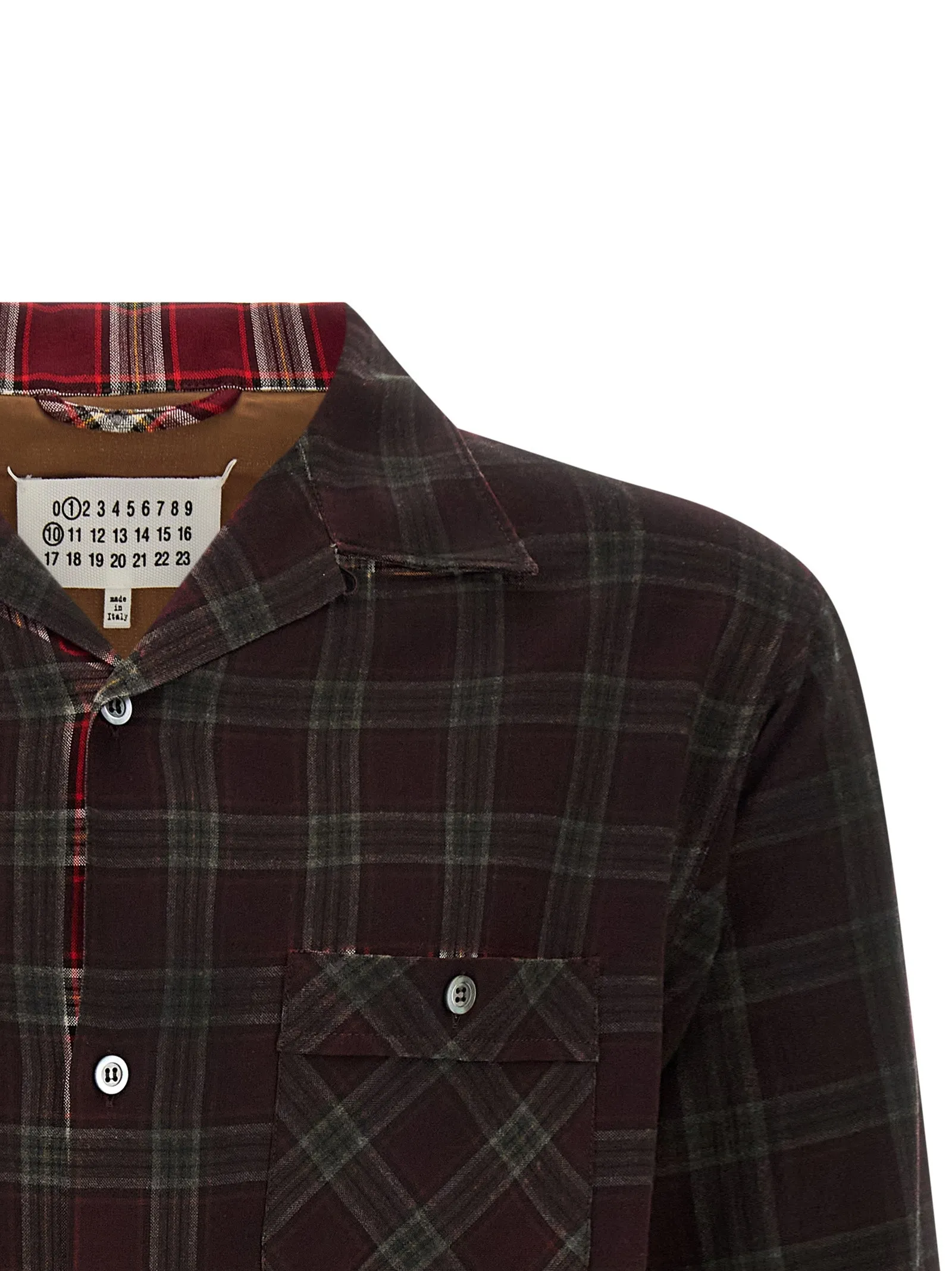 Check Shirt With Gradient Effect Shirt And Blouse Red sold by Wanan Luxury product image thumbnail 3