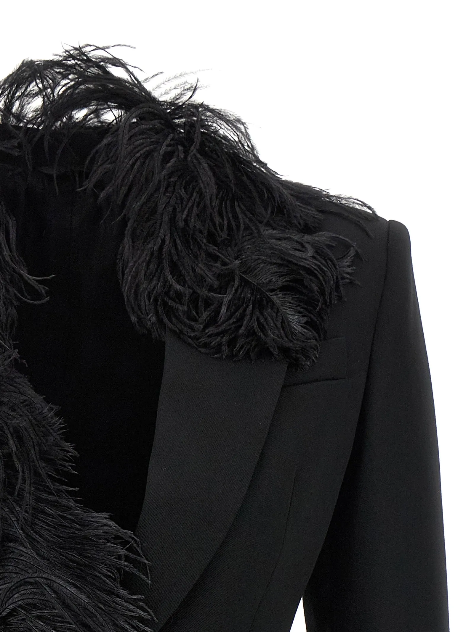 Feather Blazer Blazers Black sold by Wanan Luxury product image thumbnail 3
