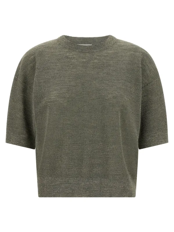 Sparkling Sweaters And Cardigans Green made by Brunello Cucinelli