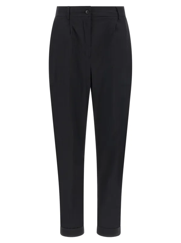 Poplin Pants Black made by Kiton