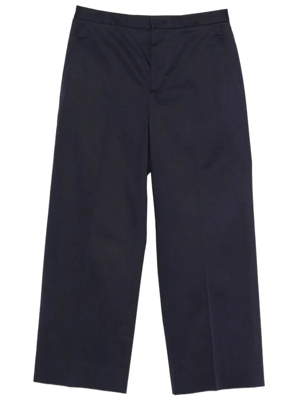 Angel Pressed-Crease Cotton Trousers made by Wanan Luxury