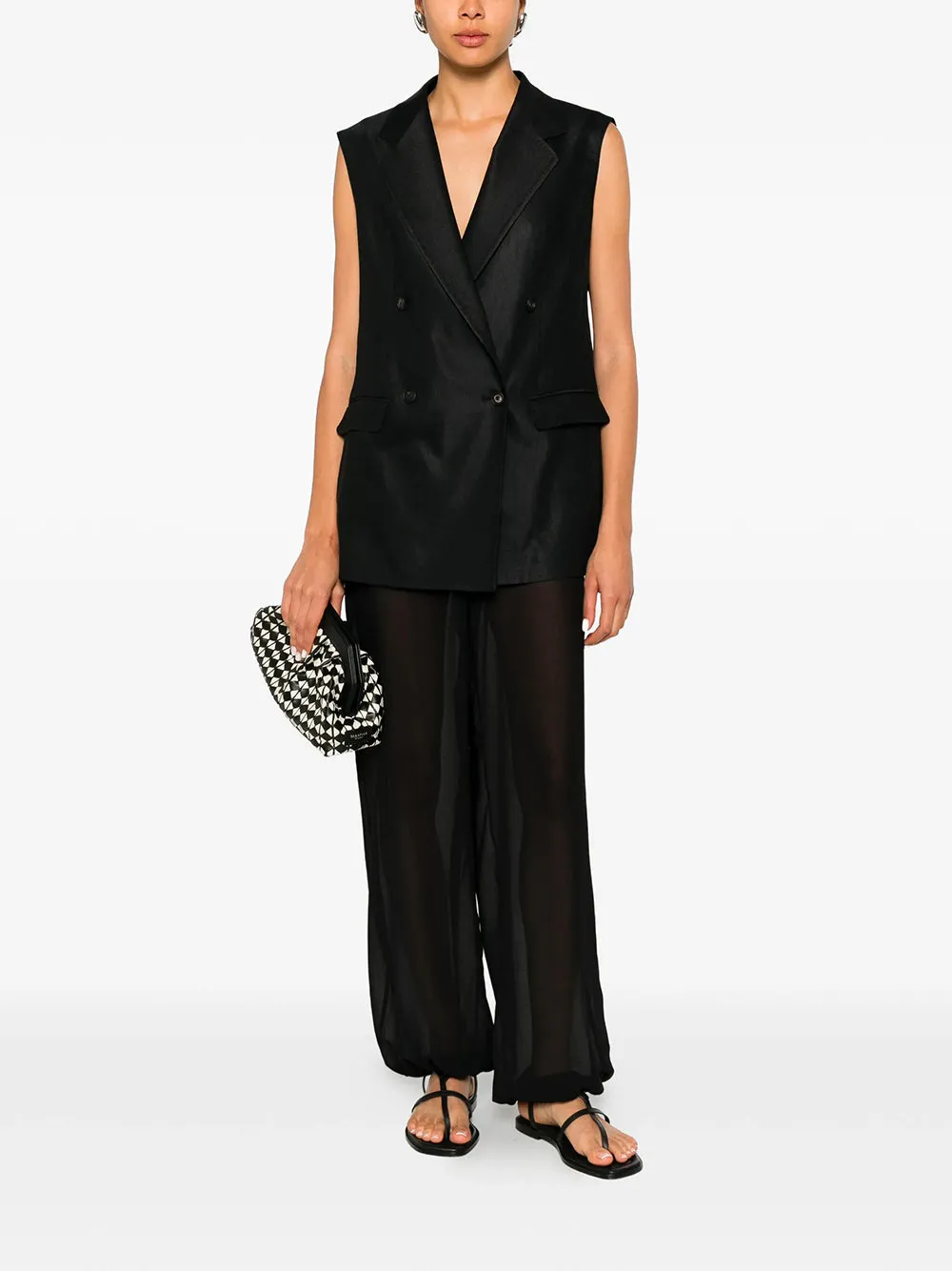 Double-Breasted Sleeveless Waistcoat sold by Wanan Luxury product image thumbnail 5