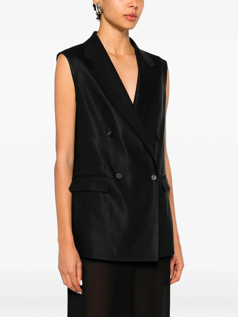 Double-Breasted Sleeveless Waistcoat sold by Wanan Luxury product image thumbnail 2