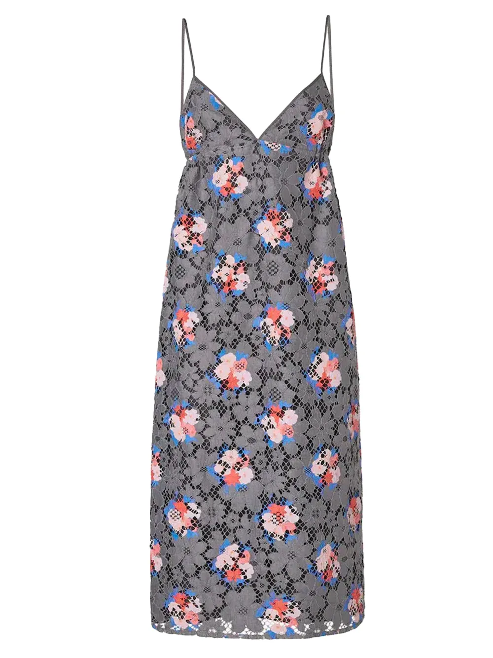 Grey Lace Dress With Print sold by Wanan Luxury