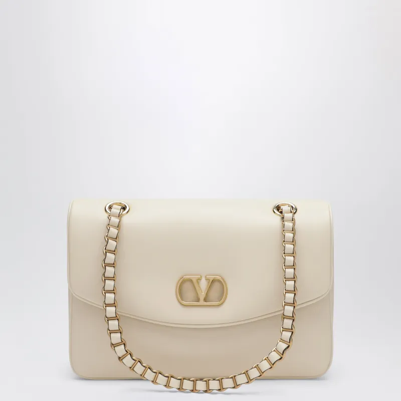 Medium Djuna Shoulder Bag In Nappa Leather, White made by Valentino Garavani