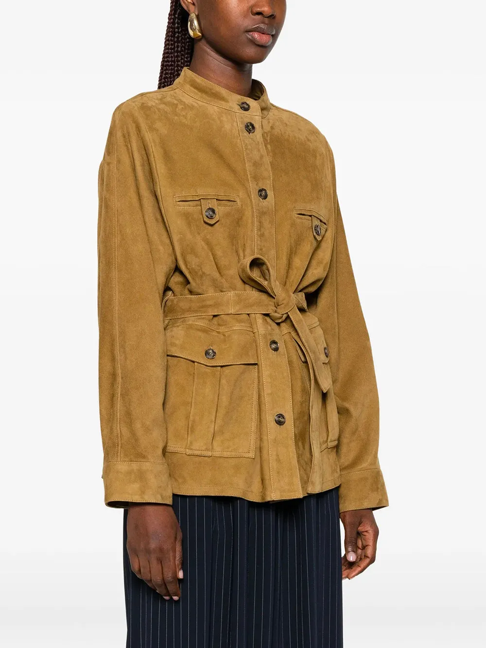 Belted Suede Jacket sold by Wanan Luxury product image thumbnail 5