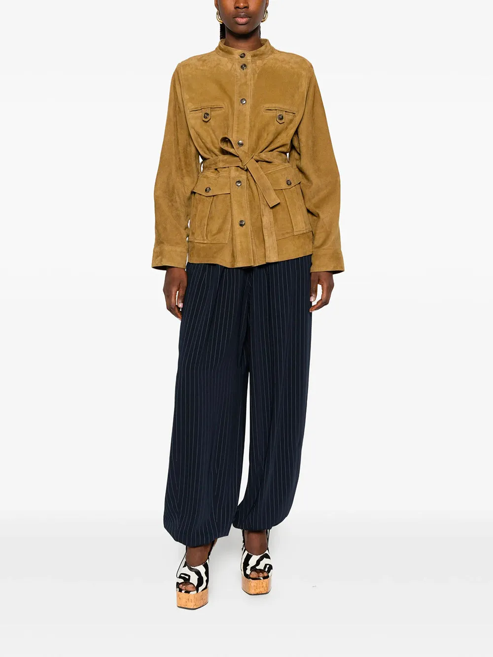 Belted Suede Jacket sold by Wanan Luxury product image thumbnail 2