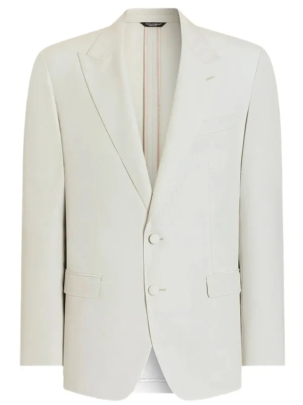 Single-Breasted Wool Poplin Jacket made by Dolce & Gabanna