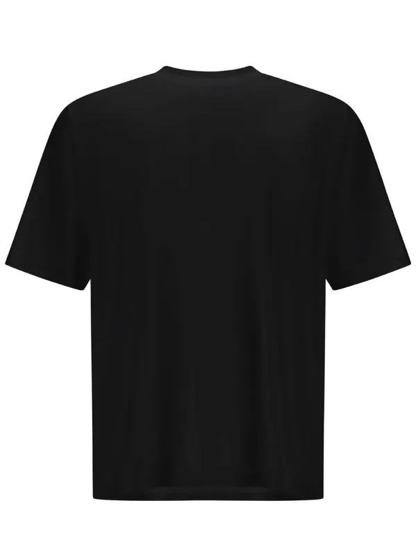 Stretch-Cotton Jersey T-Shirt With Scuba Details made by Herno