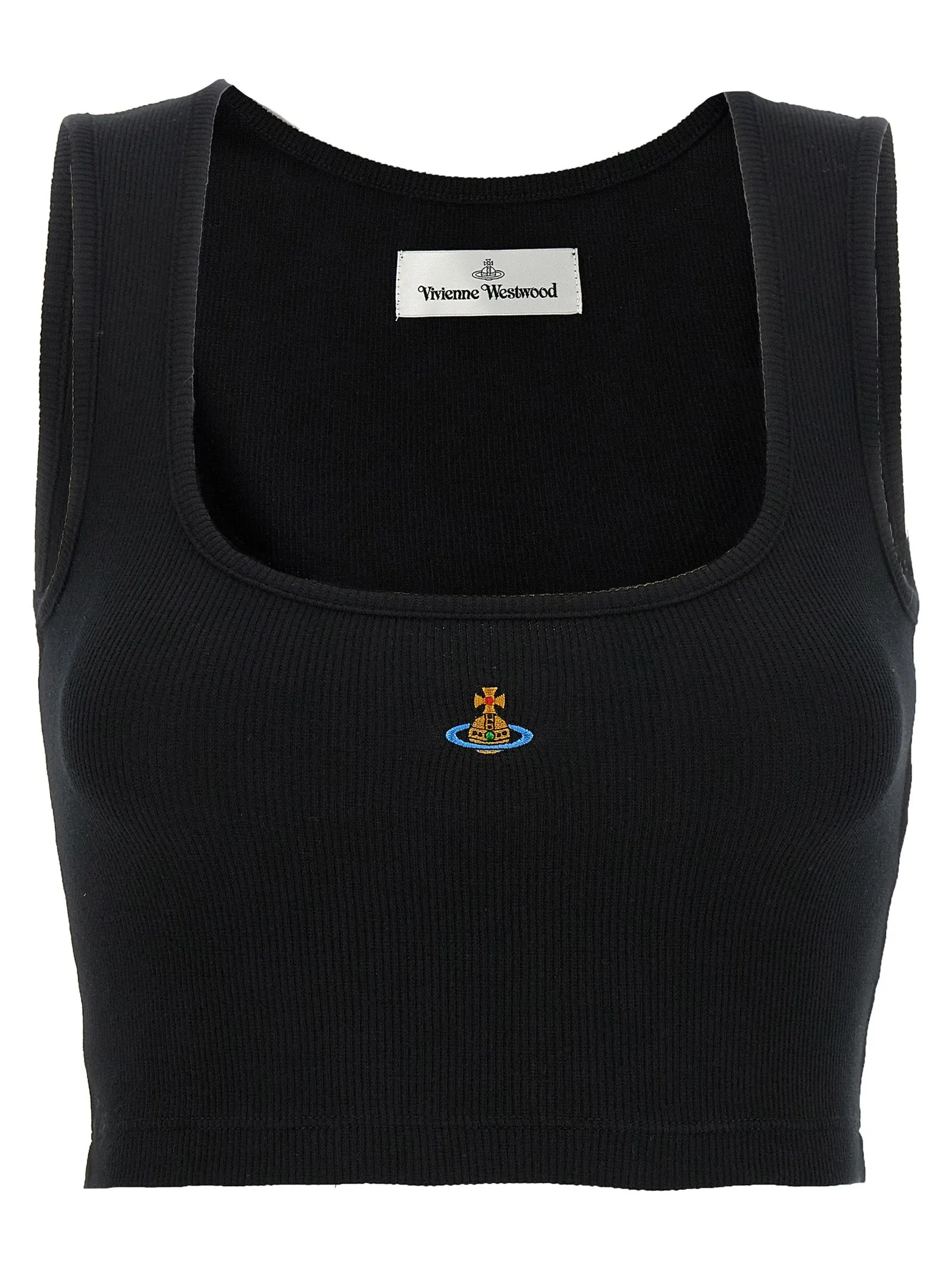 Cropped Rib Tops Black sold by Wanan Luxury