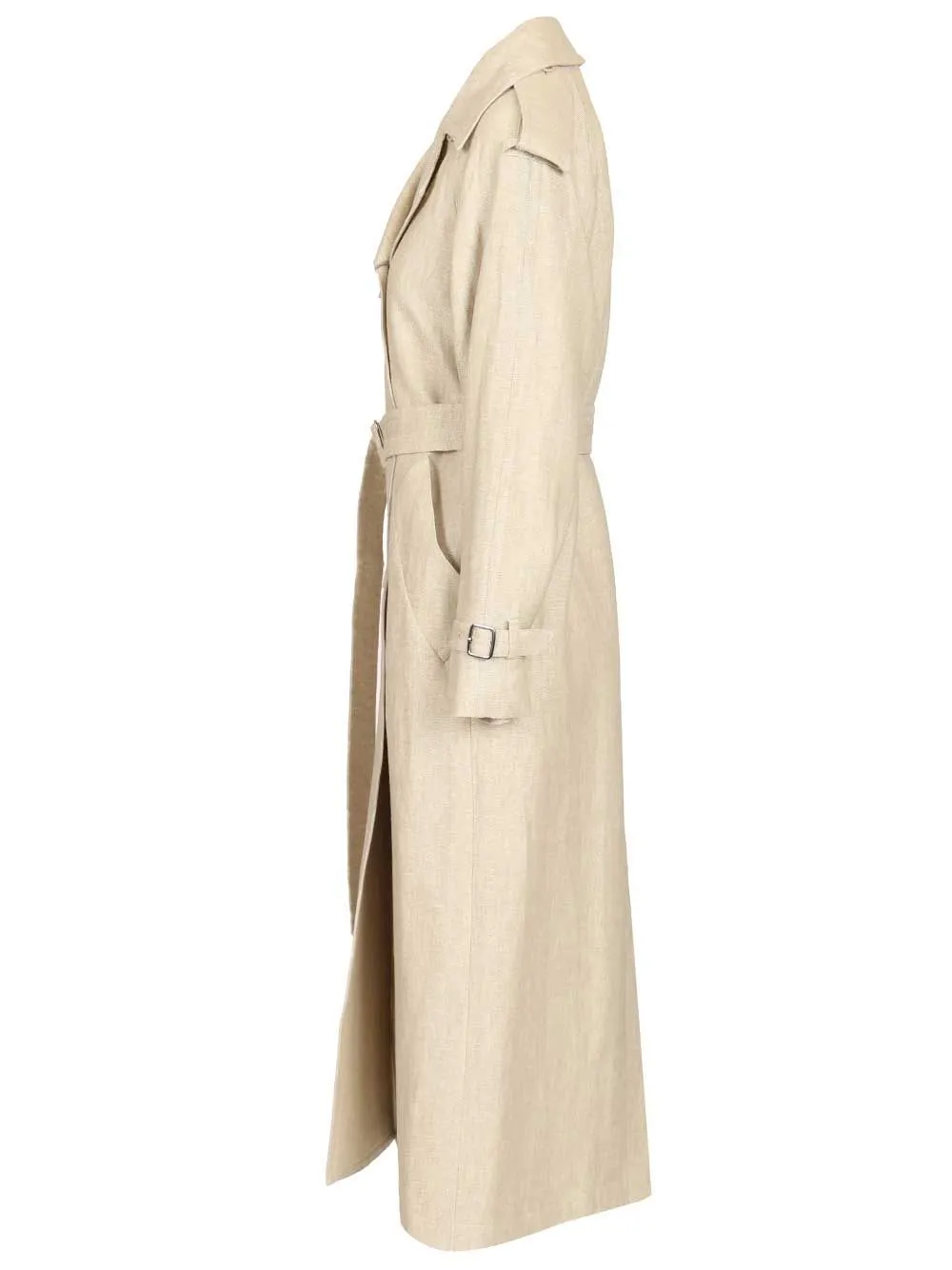 Trench Double Breasted Coat Coats White sold by Wanan Luxury product image thumbnail 3