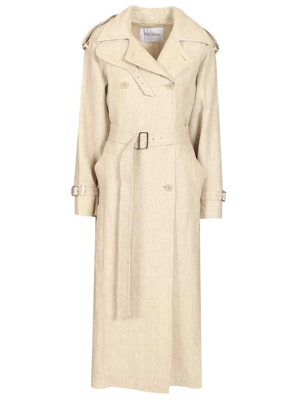 Trench Double Breasted Coat Coats White sold by Wanan Luxury