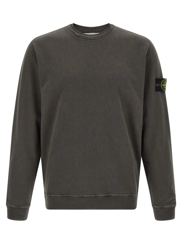 Brushed Cotton Sweatshirt Gray made by Stone Island