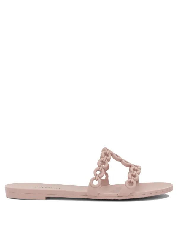 Inifinity Chain Sandals Pink made by Aquazzura