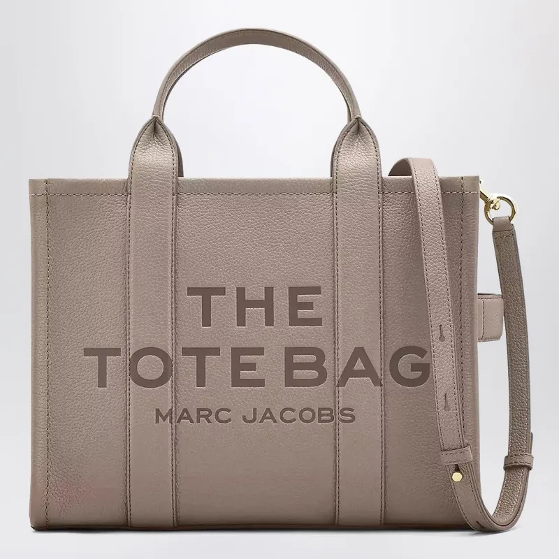 The Medium Tote Bag Cement In Leather made by Marc Jacobs