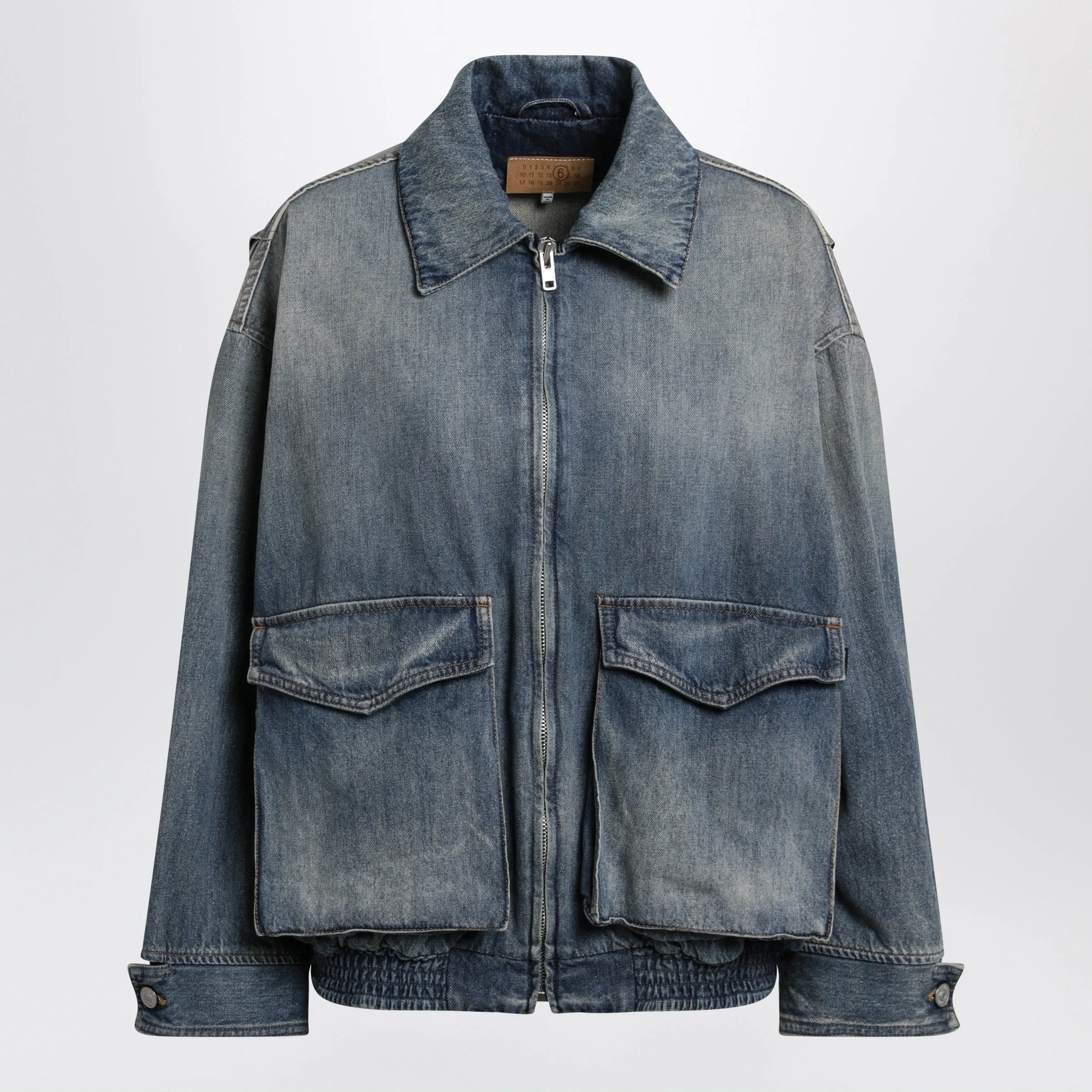 Blue Denim Jacket With Flap Pockets sold by Wanan Luxury
