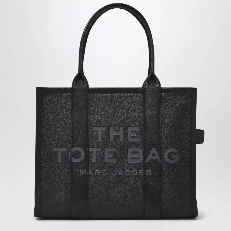 The Large Tote Bag Black In Leather made by Marc Jacobs