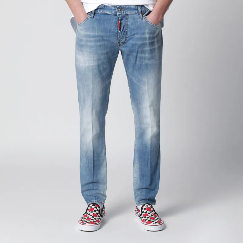 Skater Light-Wash Stretch Denim Jeans In Blue made by DSQUARED2