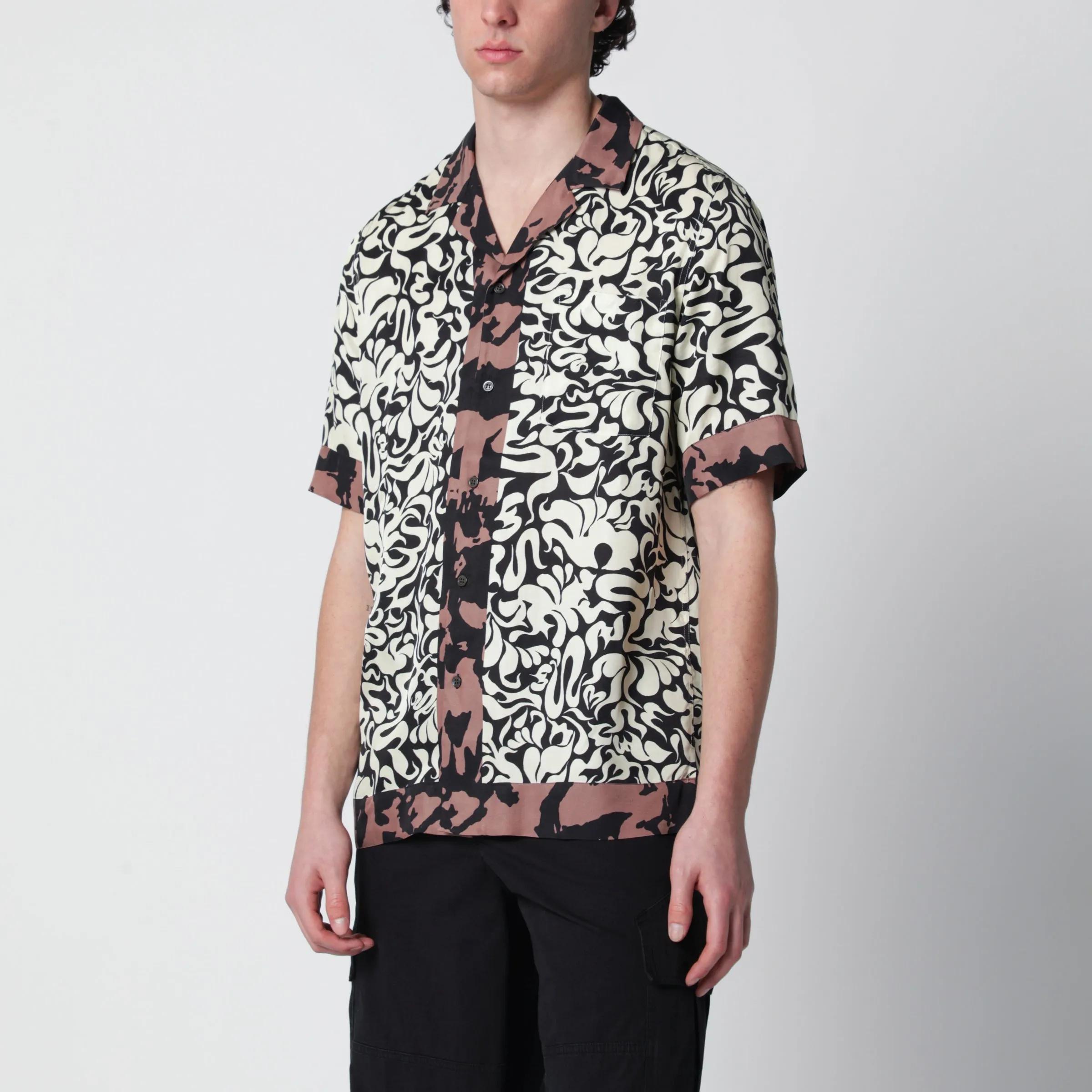 Shirt With Graphic Squiggle Print sold by Wanan Luxury