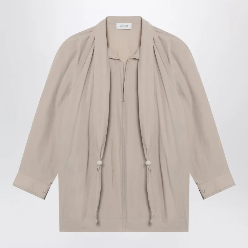 Greige Blouse With Scarf made by Lemaire