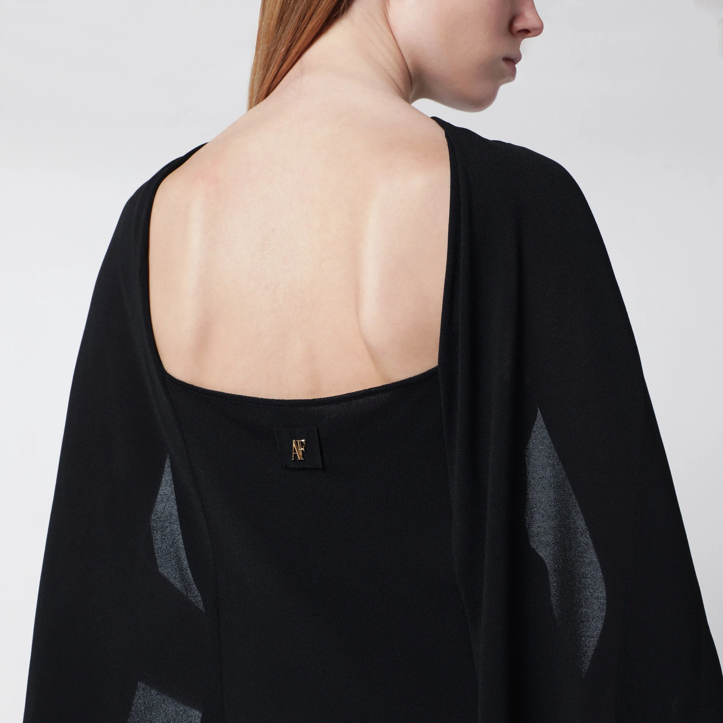Black Top With Chiffon Sleeves sold by Wanan Luxury product image thumbnail 2