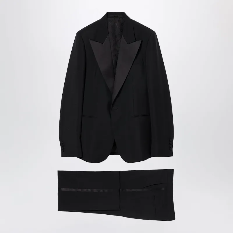 Black Dress In Fine Mohair Wool Fabric made by Gucci