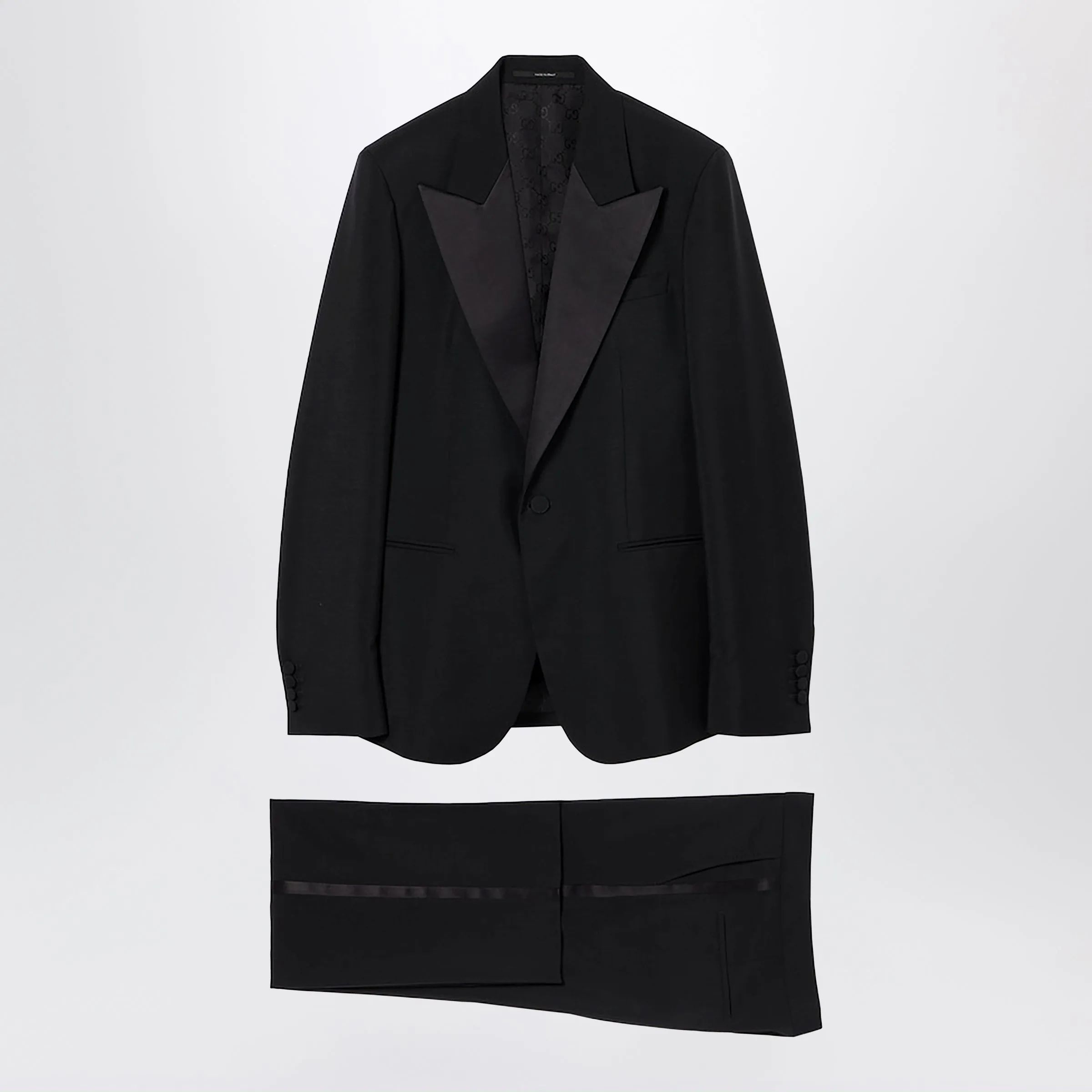 Black Dress In Fine Mohair Wool Fabric sold by Wanan Luxury