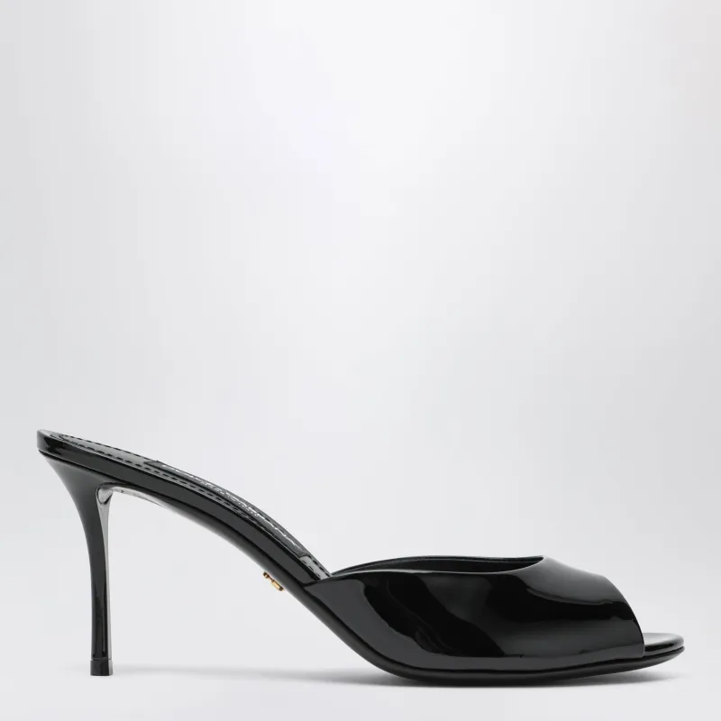 Black Keira Patent Mules made by Dolce & Gabanna