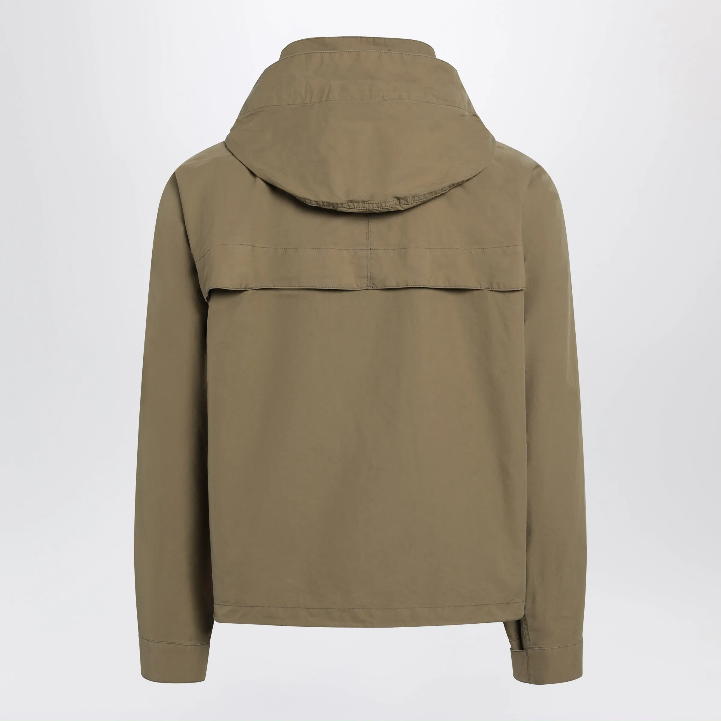 Short Hooded Parka In Khaki Cotton sold by Wanan Luxury product image thumbnail 2