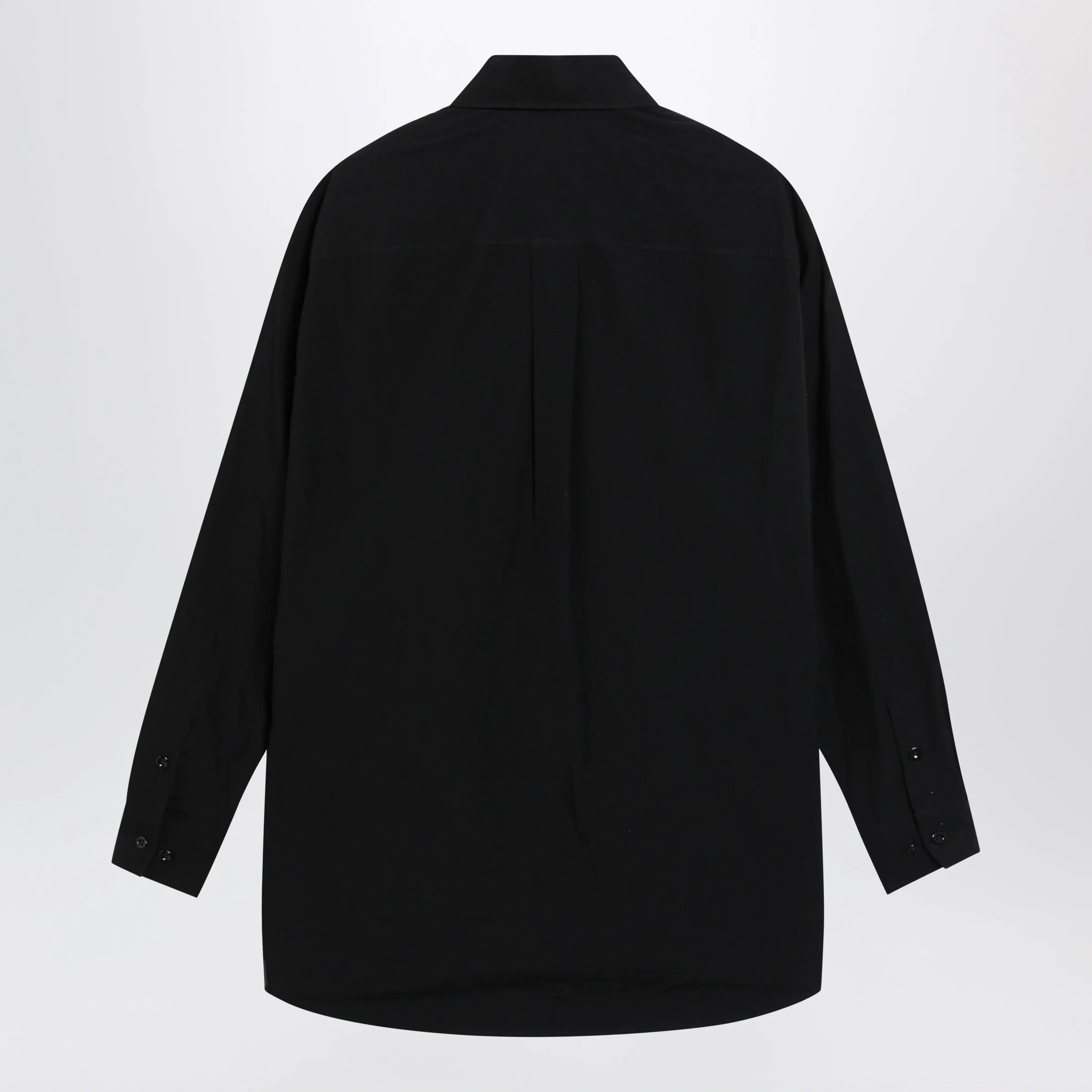 Long-Sleeve Shirt With Chest Pockets In Black Cotton sold by Wanan Luxury product image thumbnail 2