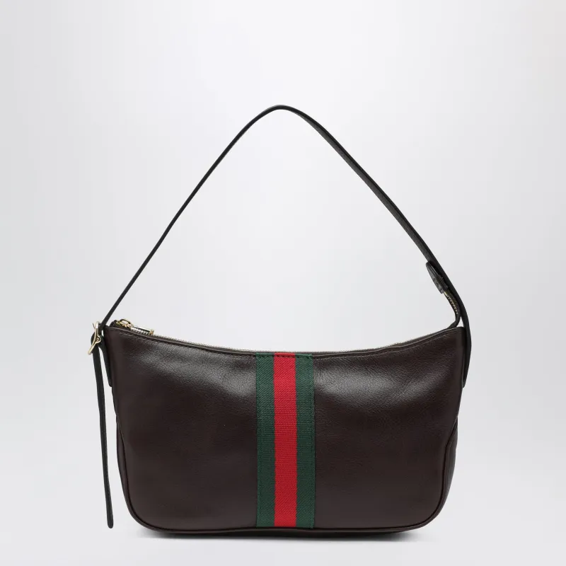 Small Brown Lunetta Leather Bag made by Gucci