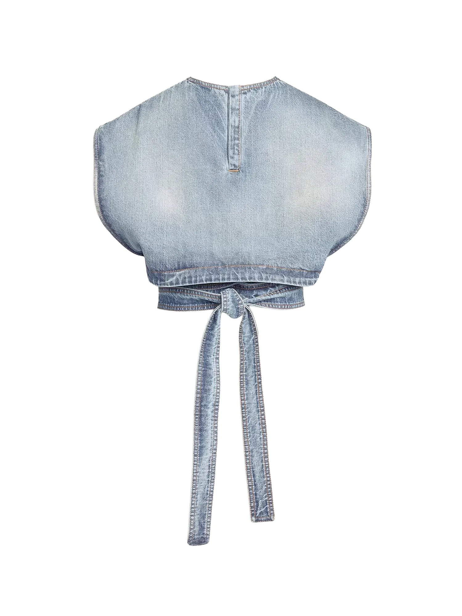 Belted Denim Top sold by Wanan Luxury product image thumbnail 2