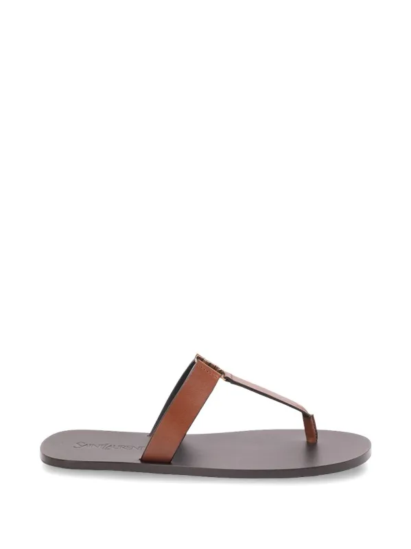 Cassandra Leather Thong Sandals made by Yves Saint Laurent