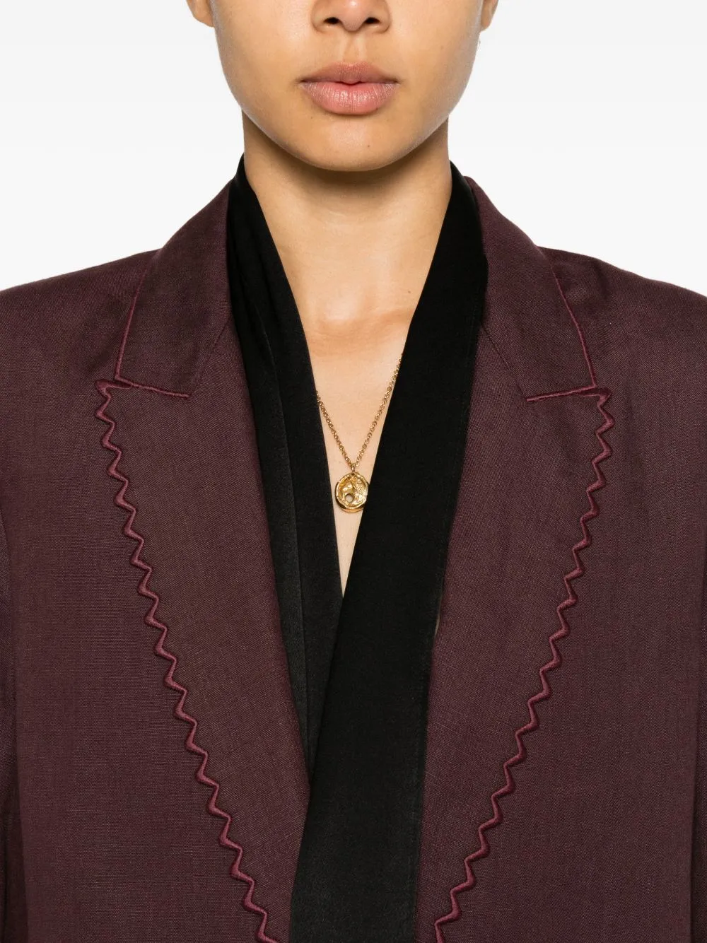 Linen Single-Breasted Jacket sold by Wanan Luxury product image thumbnail 5