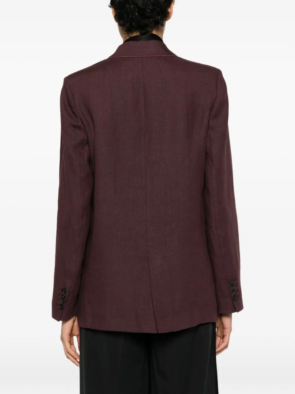 Linen Single-Breasted Jacket sold by Wanan Luxury product image thumbnail 3