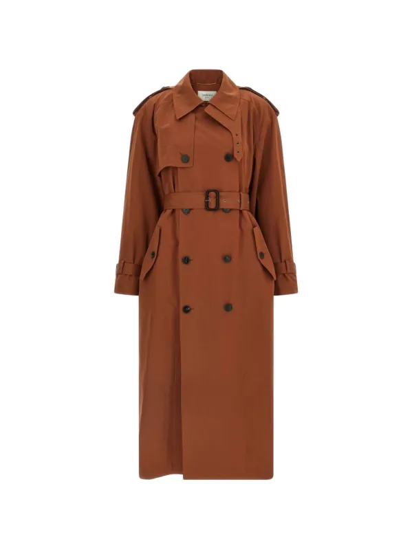 Cotton And Silk Trench Coat made by Yves Saint Laurent