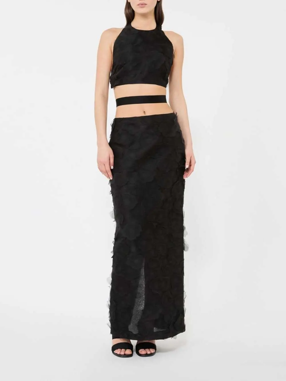 Fitted Midi Skirt, Embellished With A 3d Jacquard Texture. sold by Wanan Luxury product image thumbnail 2