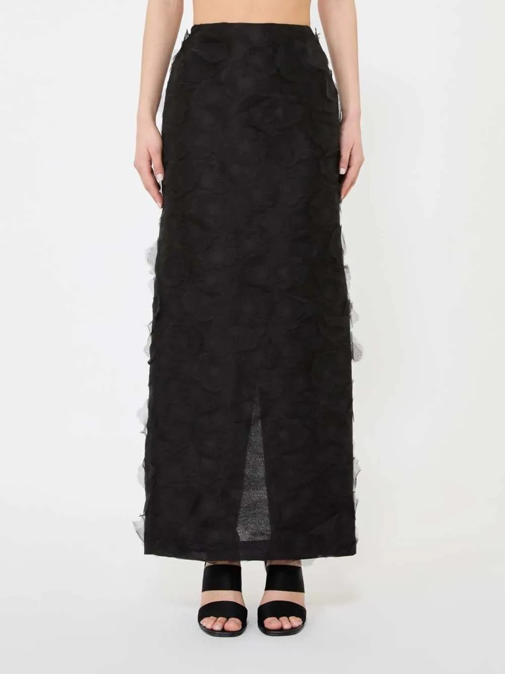 Fitted Midi Skirt, Embellished With A 3d Jacquard Texture. sold by Wanan Luxury product image thumbnail 3