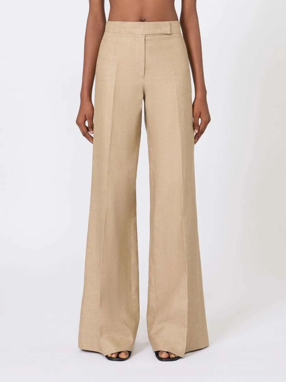 Regular-Fit Linen Natté Trousers - Camel sold by Wanan Luxury product image thumbnail 3