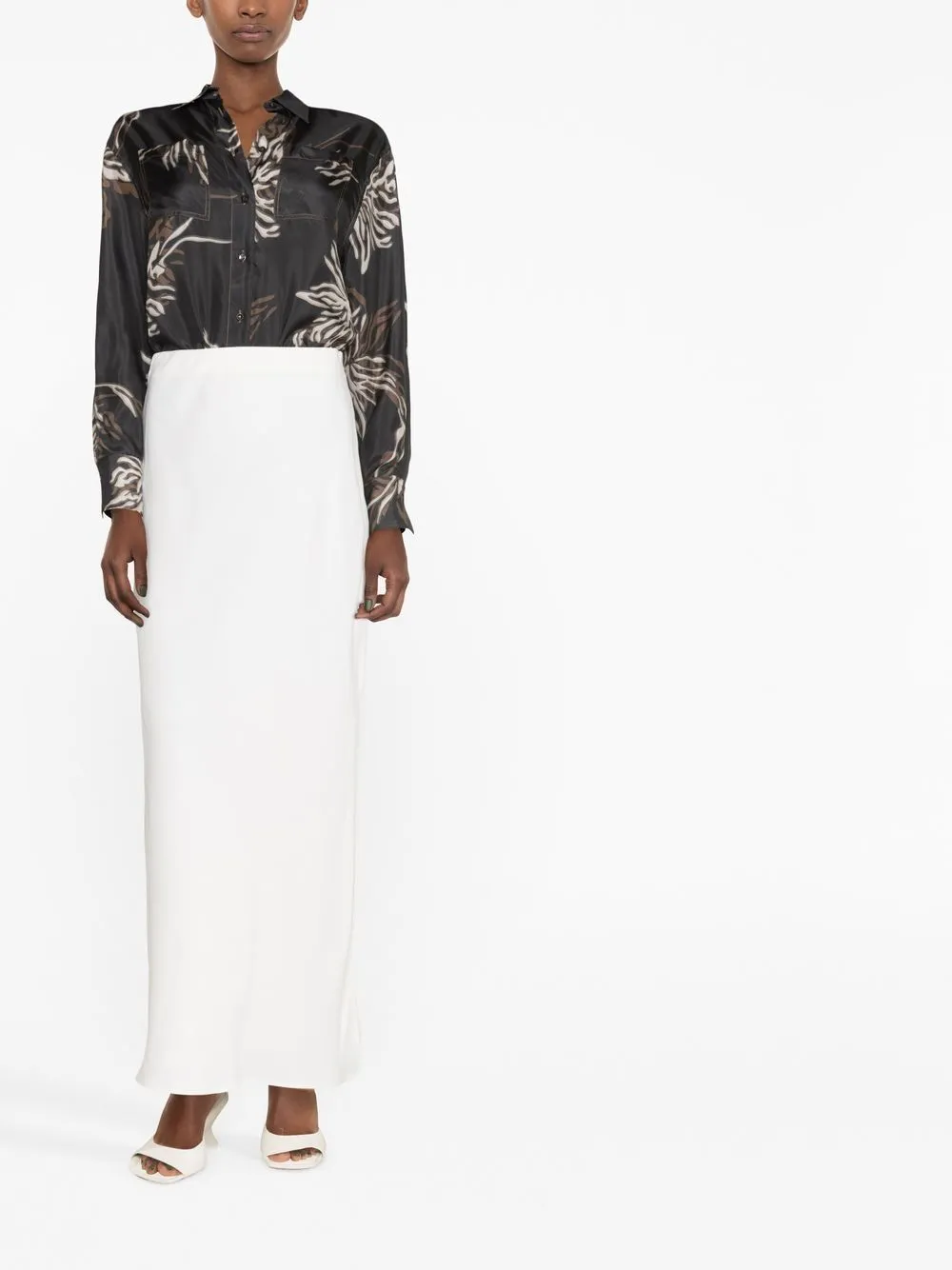 Line Blend Long Skirt sold by Wanan Luxury product image thumbnail 4