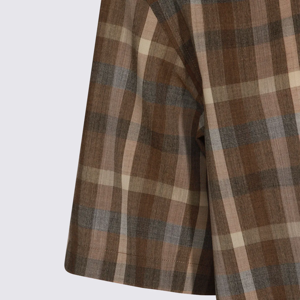 Shirts Top Brown Check sold by Wanan Luxury product image thumbnail 4