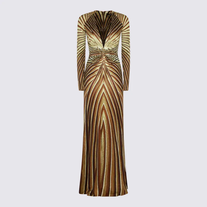 Dresses Natural/Gold made by Roberto Cavalli