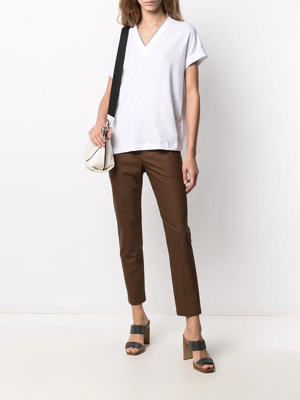 Cotton V-Necked T-Shirt sold by Wanan Luxury product image thumbnail 2