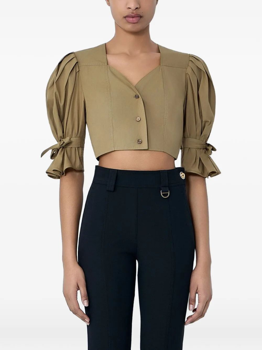 Cotton Cropped Top sold by Wanan Luxury